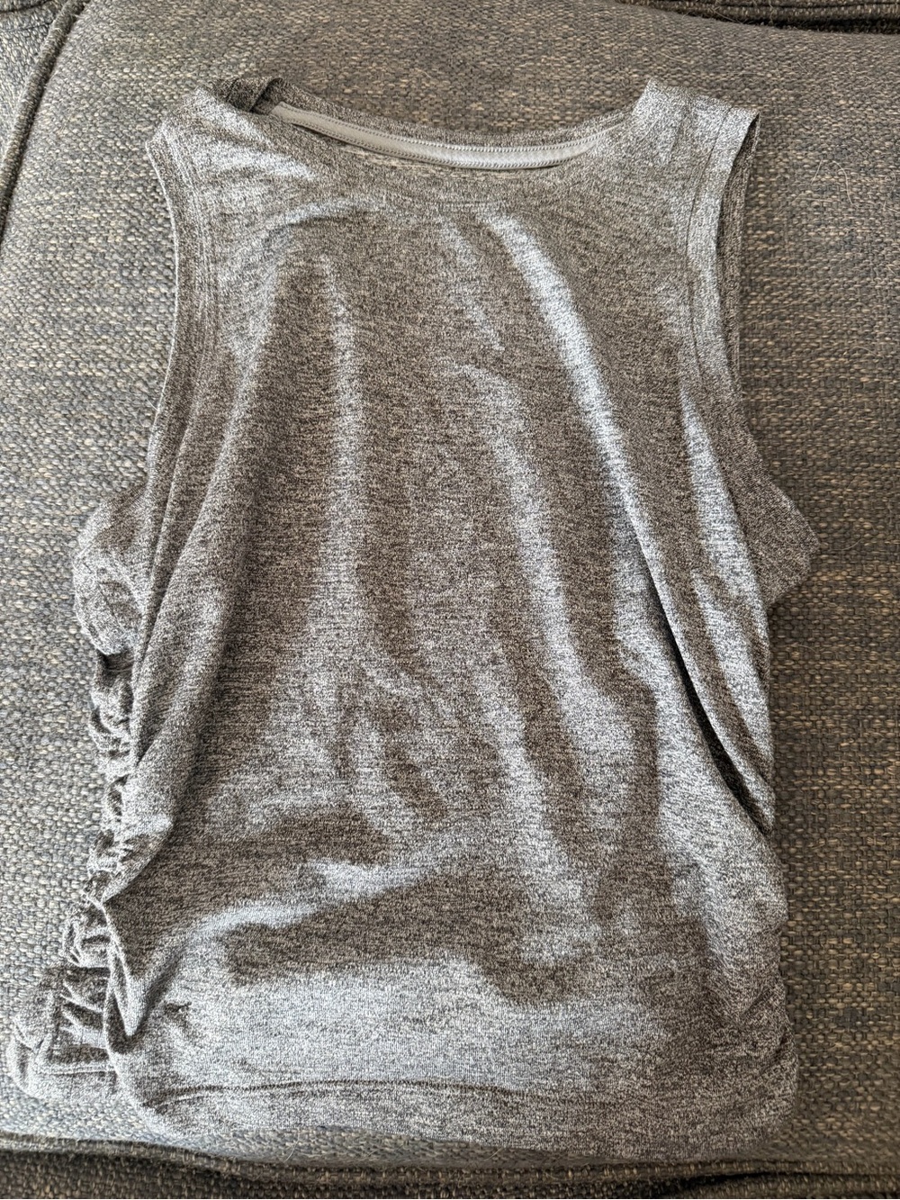 lululemon athletica Gray Sleeveless Tank with Side Ruching